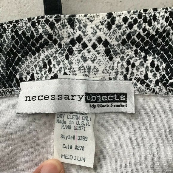 Necessary Objects Womens Mini Dress White Black M - Picture 9 of 9